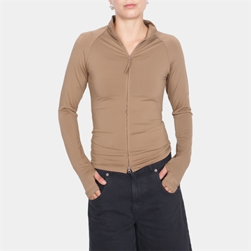 Rosemunde Billie LS Zipper T-neck Cardigan 089 Coca Mocha